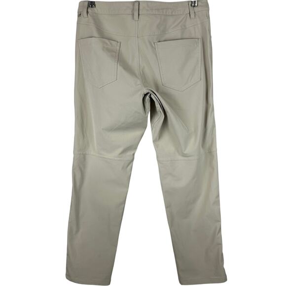 Lululemon ABC Pant Classic Warpstreme Khaki Beige Men's Size 32 x 29 EUC - Picture 2 of 7